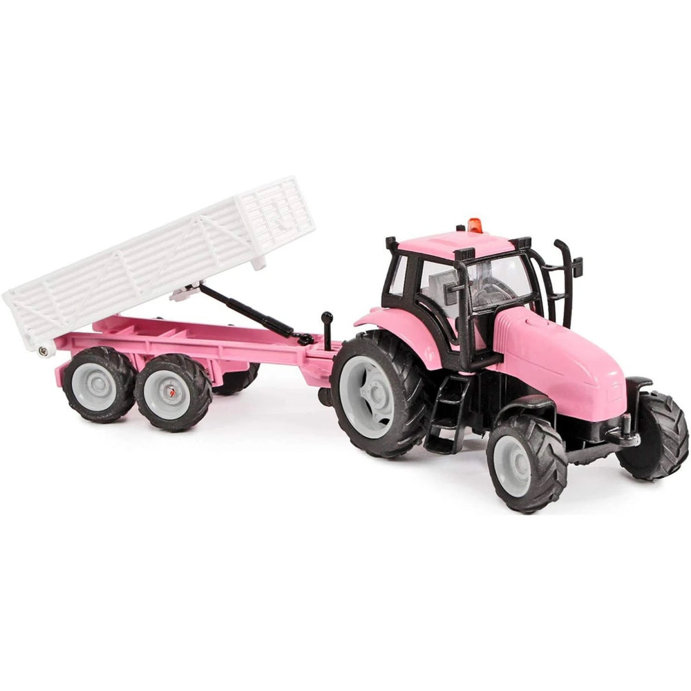 Pink Tractor & Trailer with light & sounds