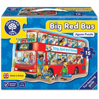 Big Red Bus Jigsaw Puzzle 15pcs