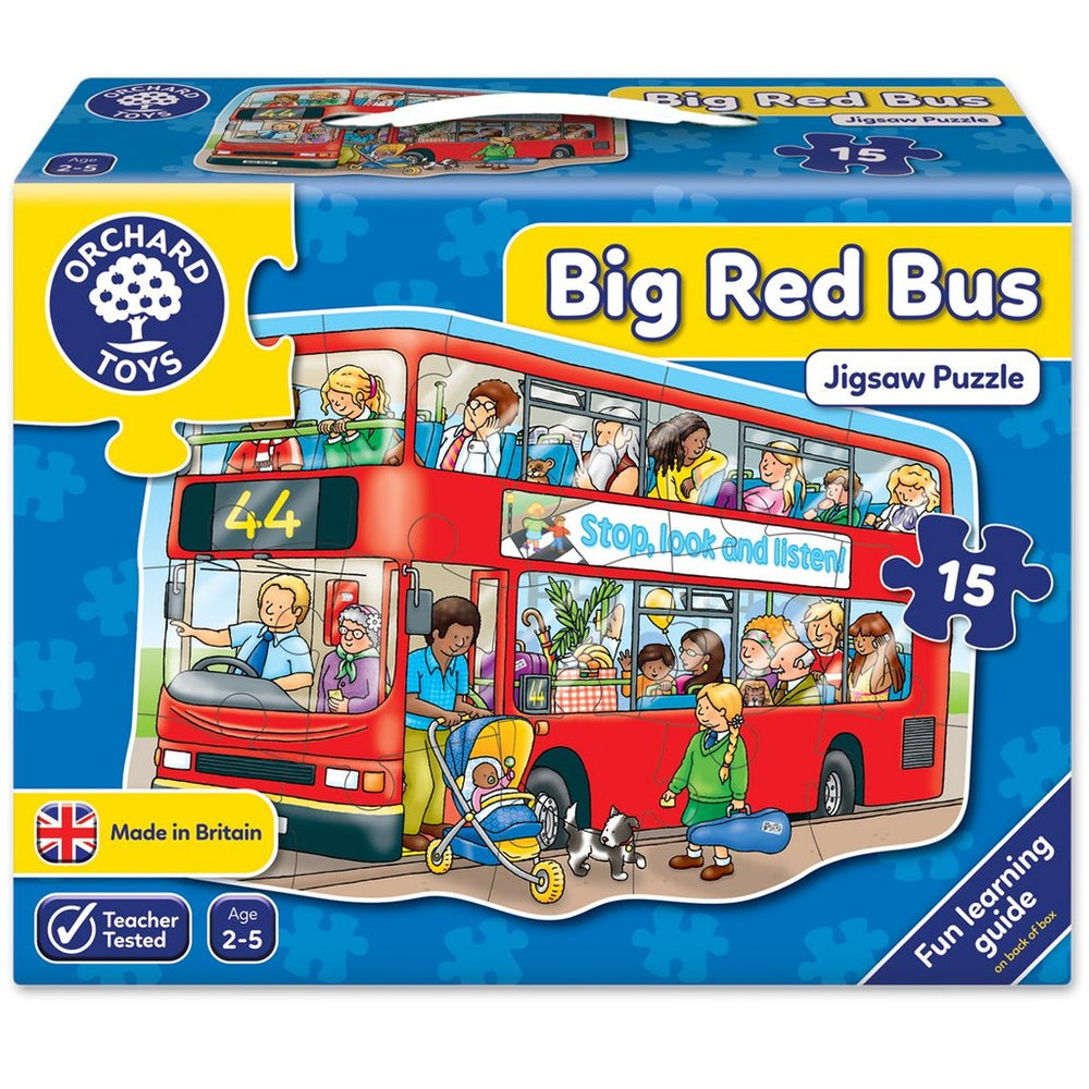 Big Red Bus Jigsaw Puzzle 15pcs